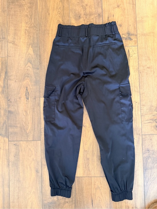 Zara Pants - ZARA Black woman satin cargo pants